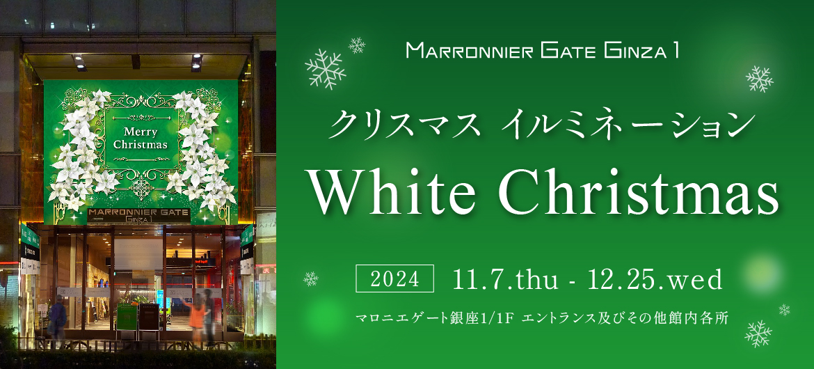 【マロニエゲート銀座1】 クリスマスイルミネーション『White Christmas』